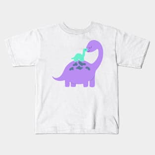 momma and baby Dino Kids T-Shirt